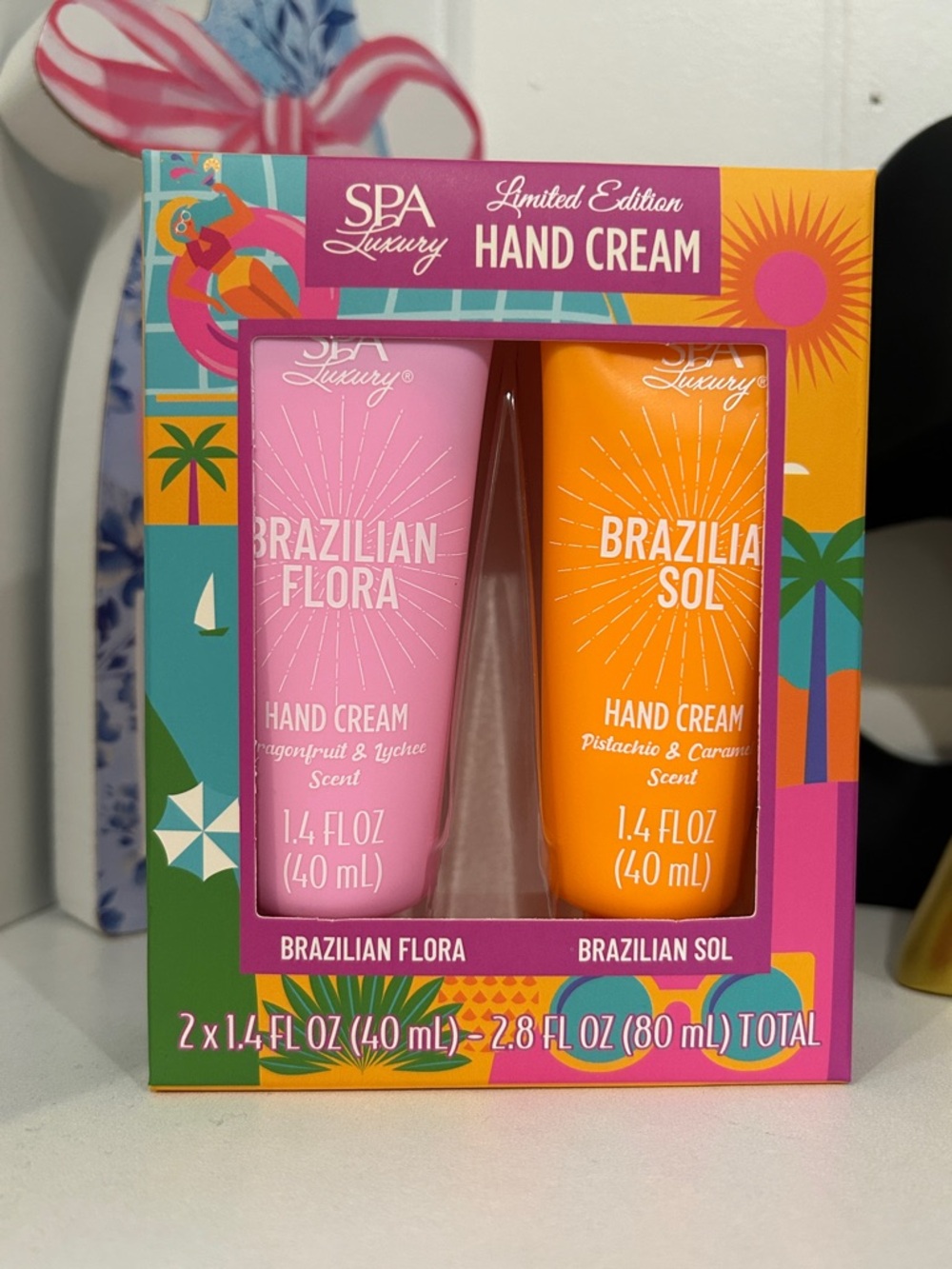 Brazilian Flora & Brazilian Sol Hand Cream Duo - Pink & Orange